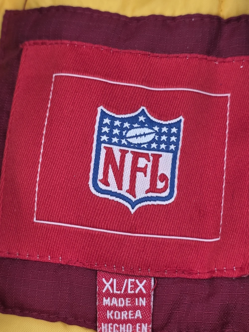 NFL Washington Redskins Parka Winter Jacket XL Made in Korea No Hood Black Rare.